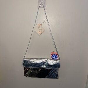 NWT Vintage Silver Metallic Women's Bag by Bruce Allen